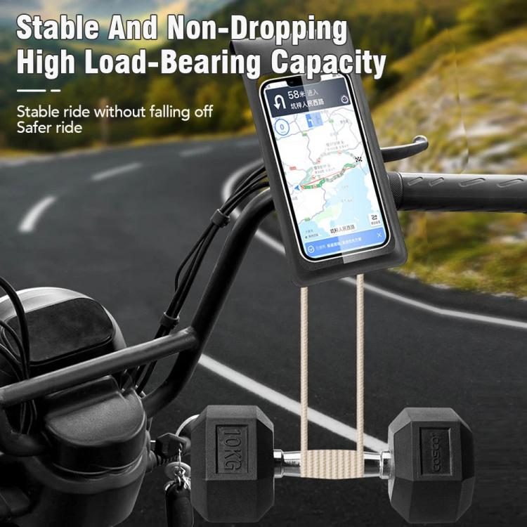 Bicycle Waterproof Phone Bag Mount Stand 360 Degree Rotation Motorcycle Bike Cellphone Holder, Handlebar Model, Rearview Mirror Model