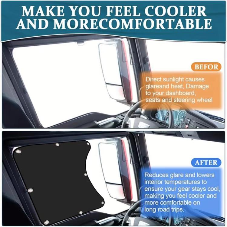 Car Sun Protection Heat Insulation Sunshade Front Side Curtains, 2pcs, 1pc