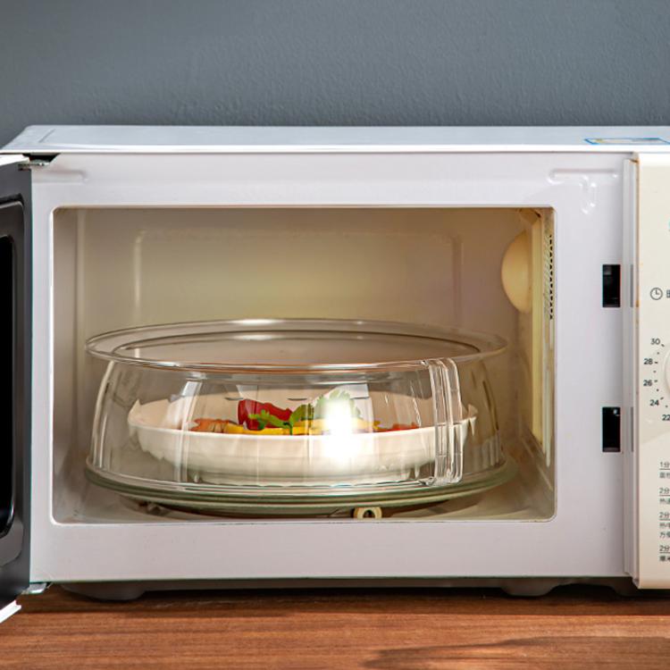 Microwave Food Heating Splashproof Cover Food Grade PC Household High Temperature Resistant Bowl Rice Cover