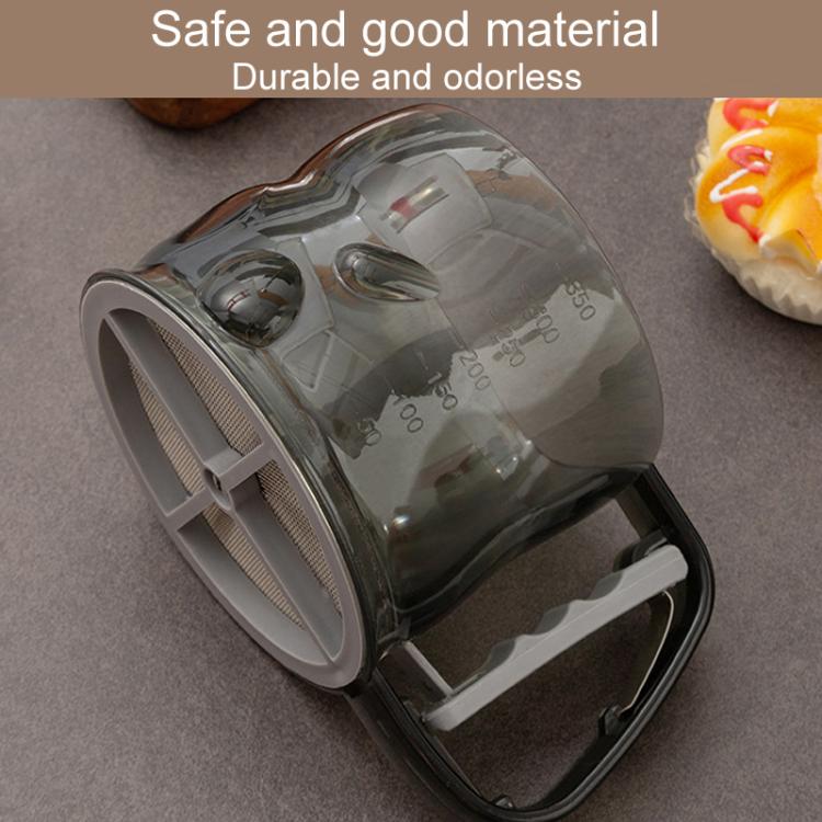 Kitchen Handheld Semi-Automatic Flour Sifter Baking Assistant Powder Sieving Tool