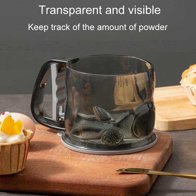 Kitchen Handheld Semi-Automatic Flour Sifter Baking Assistant Powder Sieving Tool