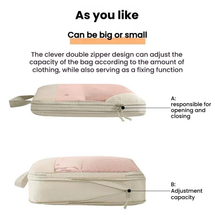 Mesh Compressed Travel Organizer Bag Luggage Clothes Shoes Toiletries Storage Bag, 5 In 1, 6 In 1, 7 In 1, 8 In 1, 10 In 1