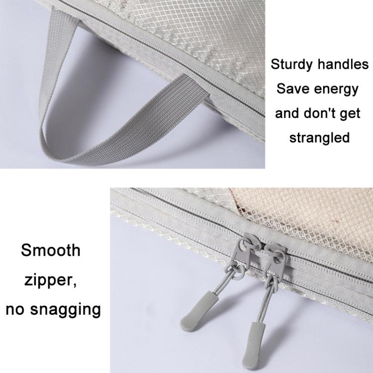Mesh Compressed Travel Organizer Bag Luggage Clothes Shoes Toiletries Storage Bag, 5 In 1, 6 In 1, 7 In 1, 8 In 1, 10 In 1