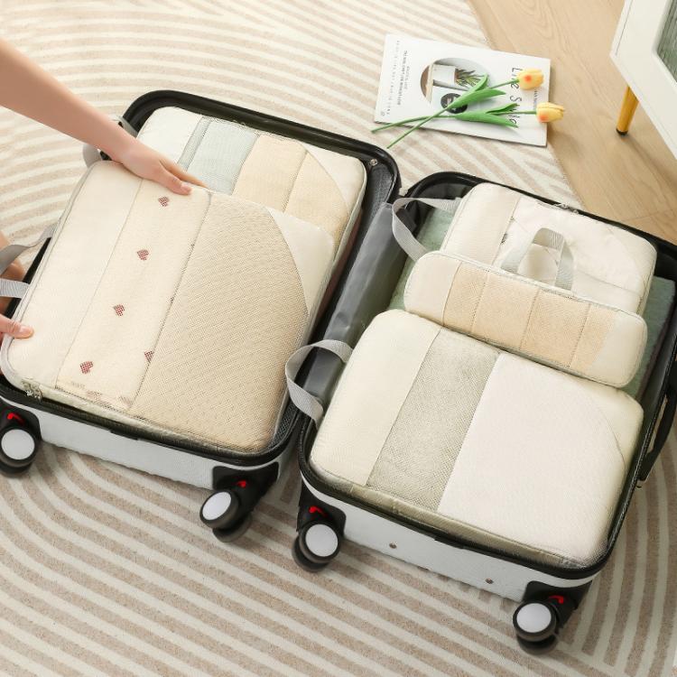 Mesh Compressed Travel Organizer Bag Luggage Clothes Shoes Toiletries Storage Bag, 5 In 1, 6 In 1, 7 In 1, 8 In 1, 10 In 1