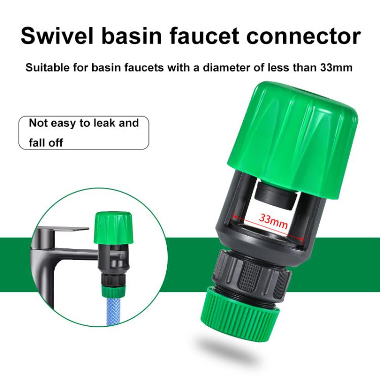 Universal Faucet Garden Hose Connector Basin Faucet Connector Adapter, Orange Quick-connect, Orange Pacifier, Green Quick-connect, Green pacifier
