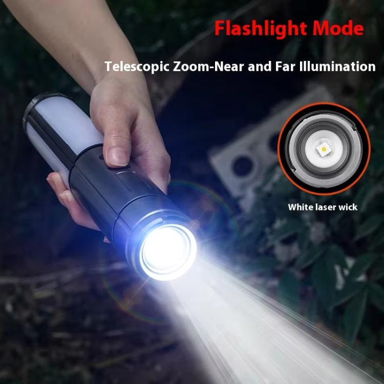 Retractable Camping Lantern Rechargeable Flashlight 25.2-51.8cm Adjustable Height