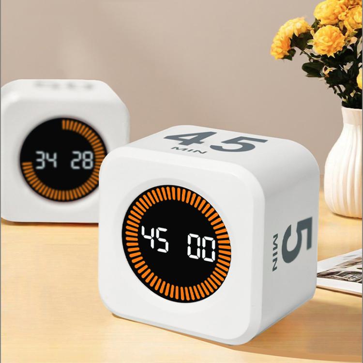 Mini Visual Timer Gravity Sensing Cube Flip Learning Fitness Time Management Timer