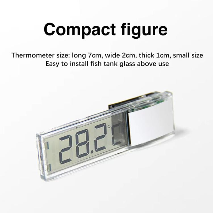 LK-50 Digital Wireless Aquarium Thermometer External LCD Transparent Electronic Water Temperature Meter