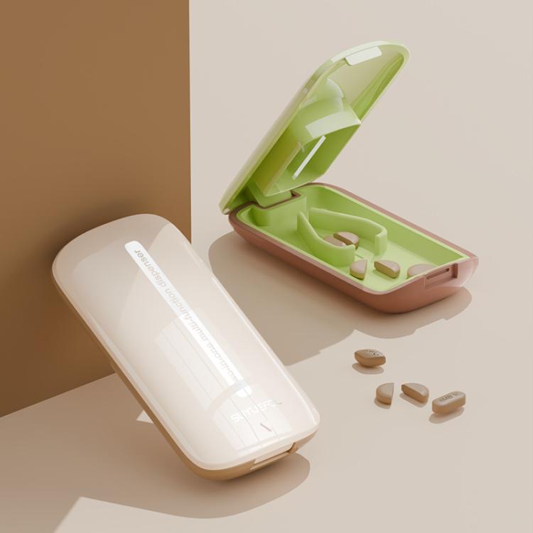 Lightweight Pill Cutter Box Portable Tablet Cutting Dispensing Pill Box