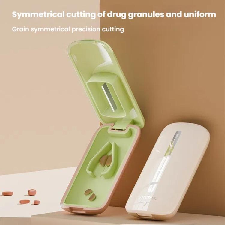 Lightweight Pill Cutter Box Portable Tablet Cutting Dispensing Pill Box