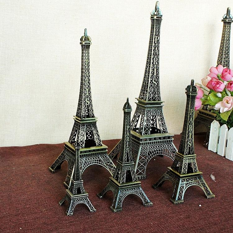Metal Eiffel Tower Model Photo Prop Ornament, 13cm, 15cm, 18cm, 22cm, 25cm