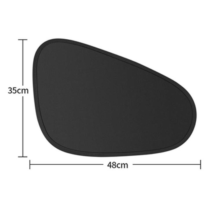 1pair Car Quick Installation Static Film Adsorption Opaque Window Sunshade, Front