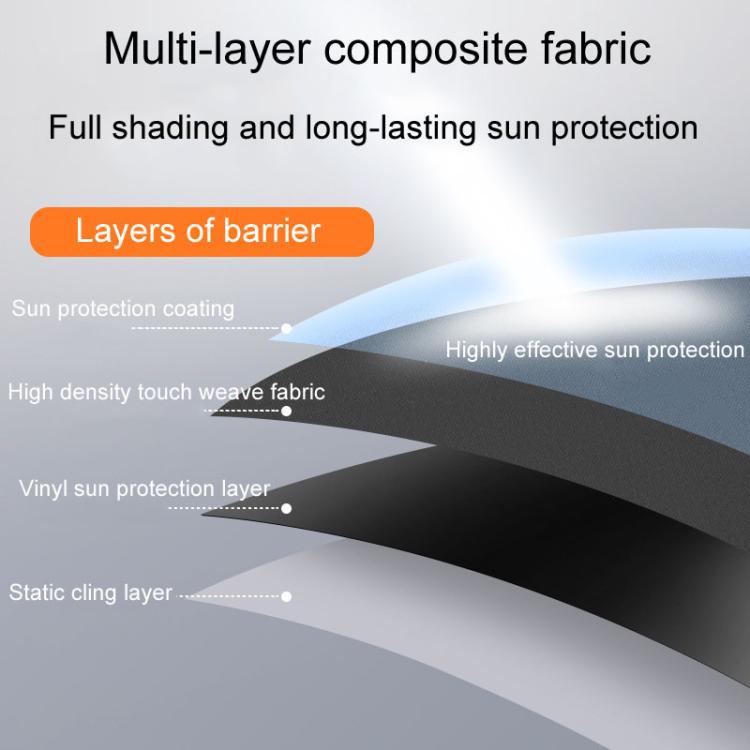 1pair Car Quick Installation Static Film Adsorption Opaque Window Sunshade, Front