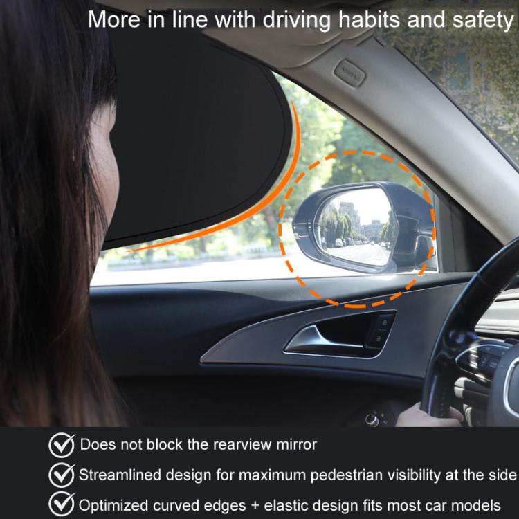 1pair Car Quick Installation Static Film Adsorption Opaque Window Sunshade, Front
