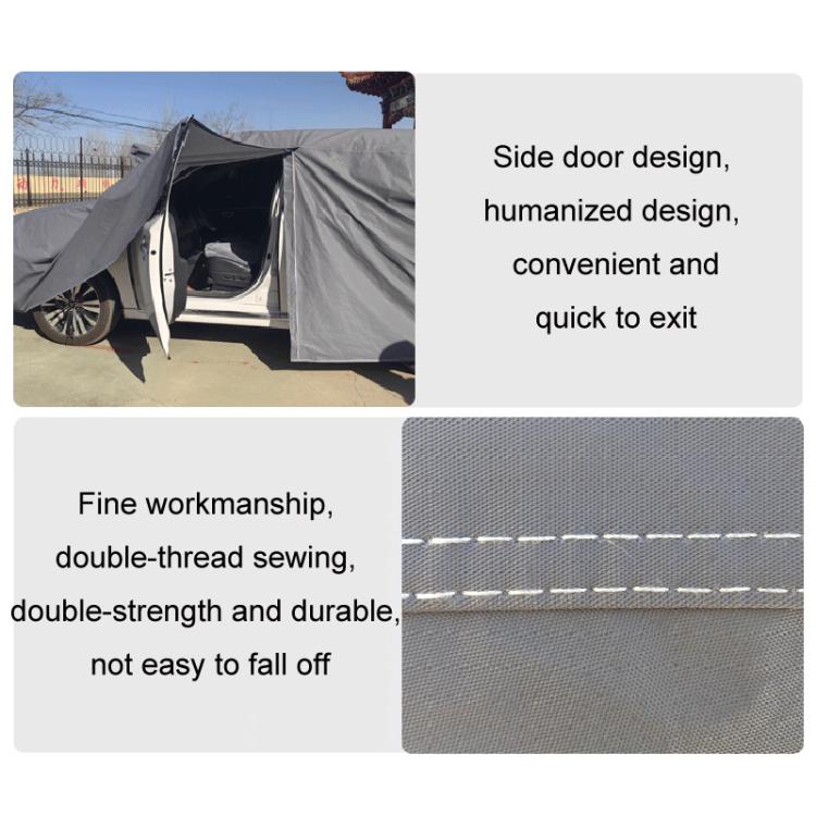 Hatchback Car EVA Plus Velvet Thickened Heat Insulation Sunshade With Shark Fin, S 3.6x1.6x1.5m, M 4x1.65x1.55m, L 4.2x1.7x1.6m, L+ 4.4x1.75x1.65m, XL 4.6x1. 8x1.7m, XXL 5.2x1.85x1.75m