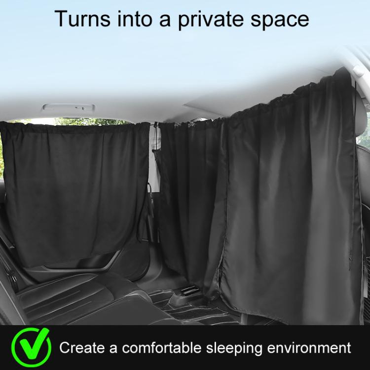 5pcs / Set Car Rear Side Blackout Sunshade Curtains Automobile Privacy Sunshade