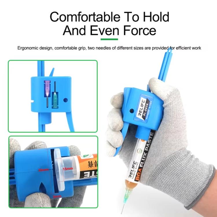 Manual Glue Tapper Cell Phone Repair Motherboard Soldering Oil Syringe Booster Tin Paste Syringe Pusher, RELIFE RL-062A 10CC, RELIFE RL-062B 30CC, RELIFE RL-062C 3-5CC, RELIFE RL-062D 5-10CC