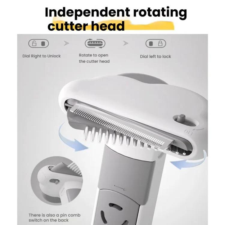 3-in-1 Pet Grooming Comb Sticky Roller for Cats and Dogs, Removes Loose Hair, Detangles, Large Straight, Small Straight, Large Curved, Small Curved