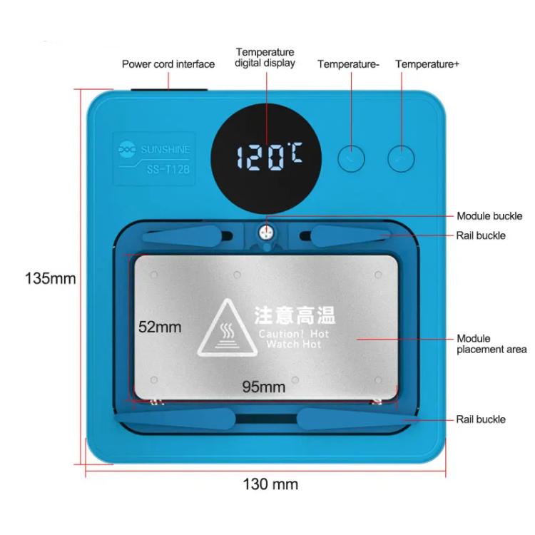Mobile Phone Motherboard Smart Repair Heating Platform Kit Support IP7G-16PM/Android Universal, SUNSHINE SS-T12B 13 In 1, SUNSHINE SS-T12B 9 In 1