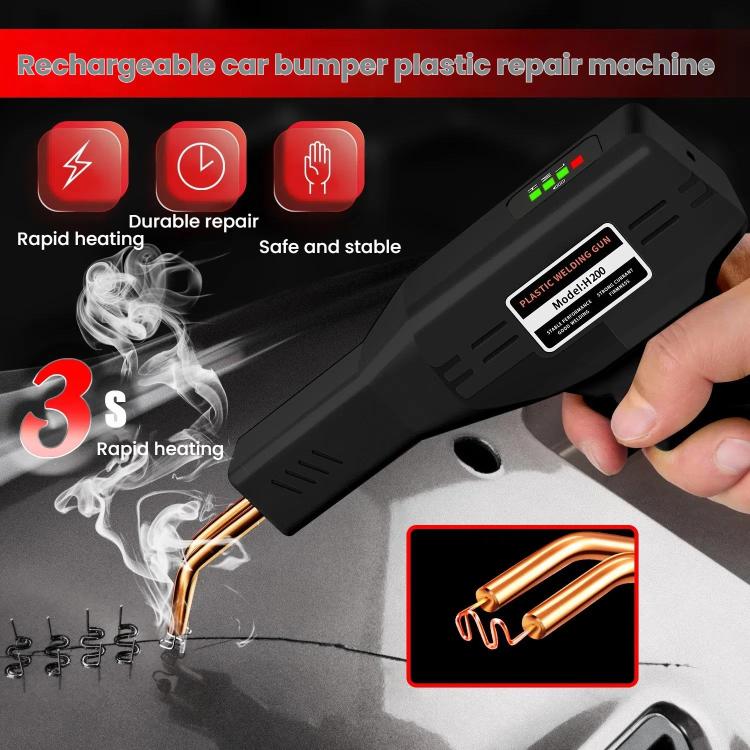 Rechargeable Car Bumper Plastic Repair Welding Machine, Black, Black+200 Welding Nails, Black+400 Welding Nails, Black+800 Welding Nails, Black+1200 Welding Nails