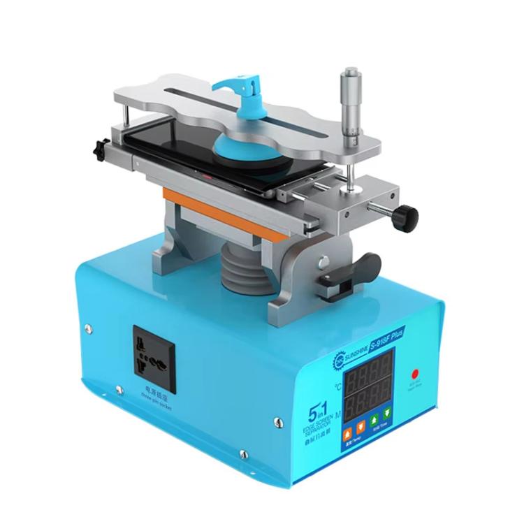 SUNSHINE S-918F Plus 5 In 1 Curved Screen Separator Mobile Phone LCD Screen Repair Separator Heating Platform, S-918F Plus