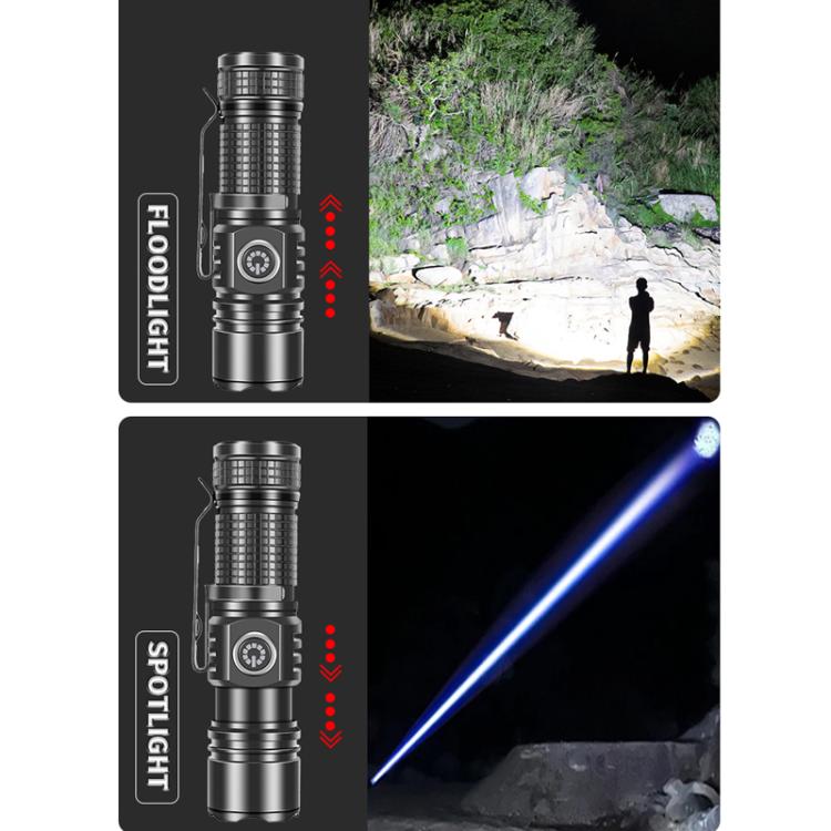 Mini TYPE-C Rechargeable White Laser LED Strong Light Long-Range Flashlight