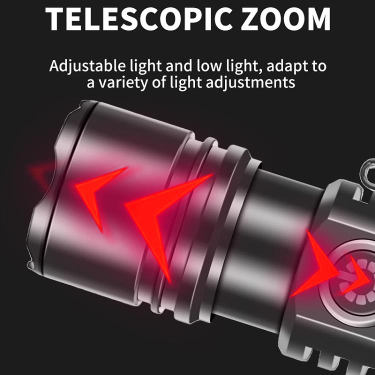 Mini TYPE-C Rechargeable White Laser LED Strong Light Long-Range Flashlight