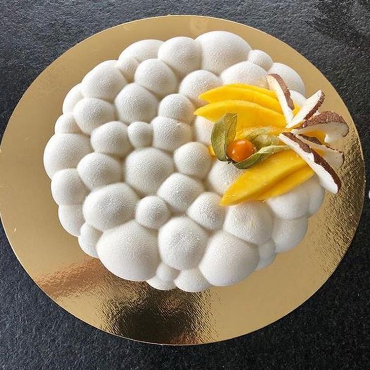 3D Round Bubble Cloud Cake Silicone Mold Mousse Pudding Jelly Mold Baking Supplies, Bubble Cloud