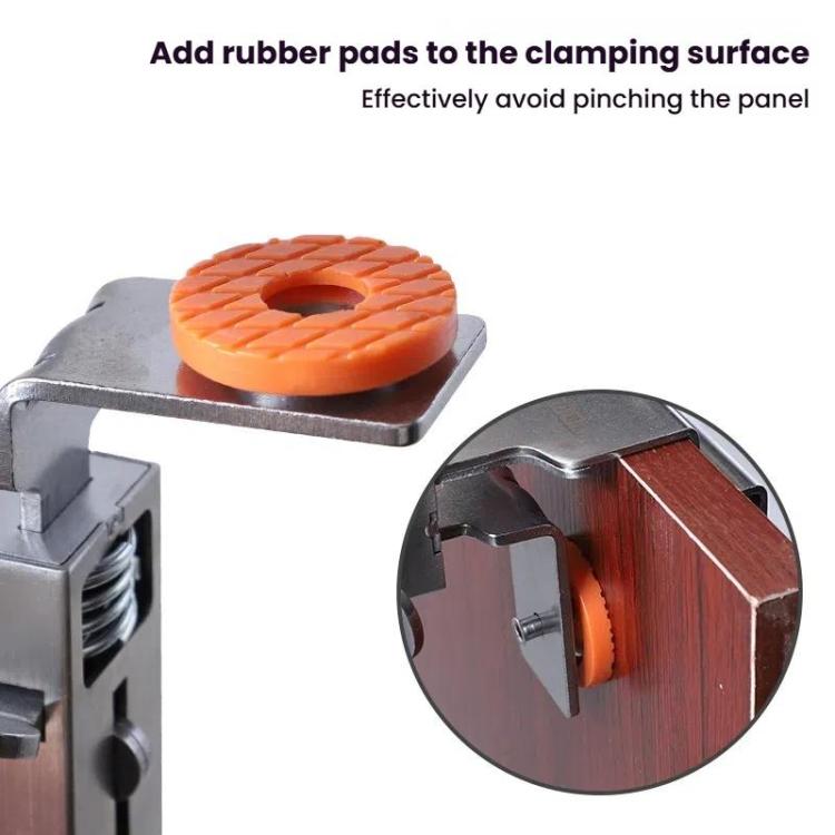 RUITOOL Stainless Steel Push Quick Drawer Clamp Adjustable Telescopic Woodworking Fixture Clamps, Small Bow Clip, Small Bow Clip + 1pc Big Bow Clip Plate