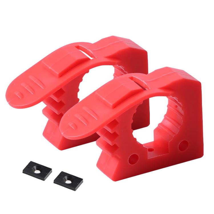 2pcs Outdoor Quick-Release Rubber Clamp Shovel Fixing Clip For Off-road Vehicle Luggage Rack Mounting Buckle, 2 Red