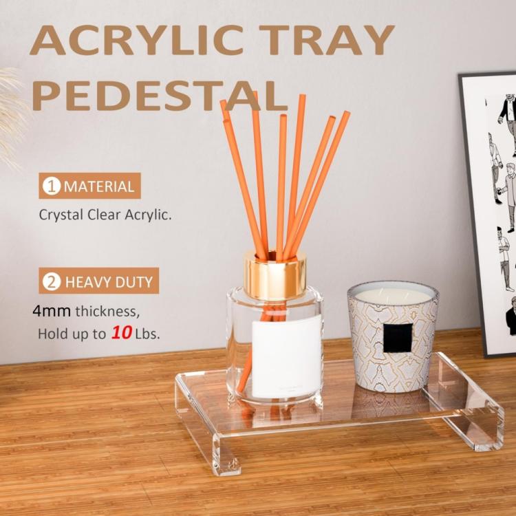 Acrylic Tray Base Dressing Table Storage Rack, 1pc, 2pcs