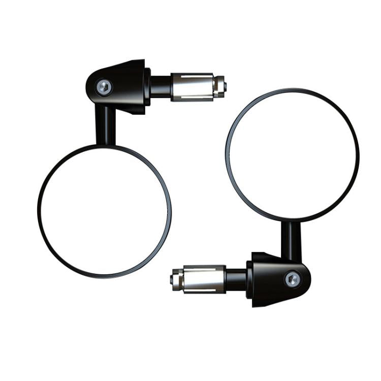 2pcs /Set Motorcycle Rearview Mirror Modified Retro Folding Round E-Bike Universal Reversing Mirror Reflector, Flat