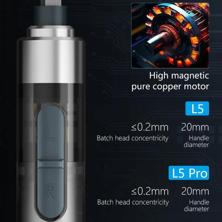 Multi-Function Small Electric Screwdriver Set For Mobile Phone Repair, MaAnt L5Pro With 24 Batches, MaAnt L5 With 12 Batches