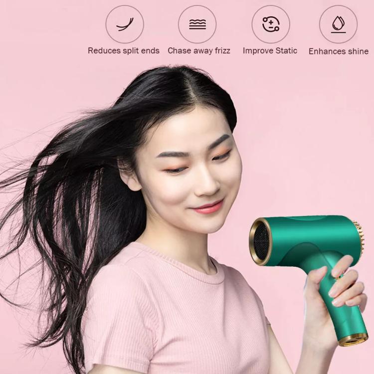 Rechargeable Wireless Hair Dryer Negative Ion Hot and Cold Wind Versatile Hairdressing Tools, US Plug, EU Plug