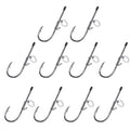 10pcs /Box Crooked Mouth Barbed Sea Fishing Hook Lure Fishing Hanging Shrimp Hook, 4, 3/0, 4/0, 5/0, Mixed Number