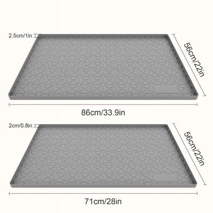 Kitchen Under Sink Waterproof Anti-Slip Anti-Grease Heat Insulation Drainage Mats, 71 x 56 x 2cm, 86 x 56 x 2.5cm