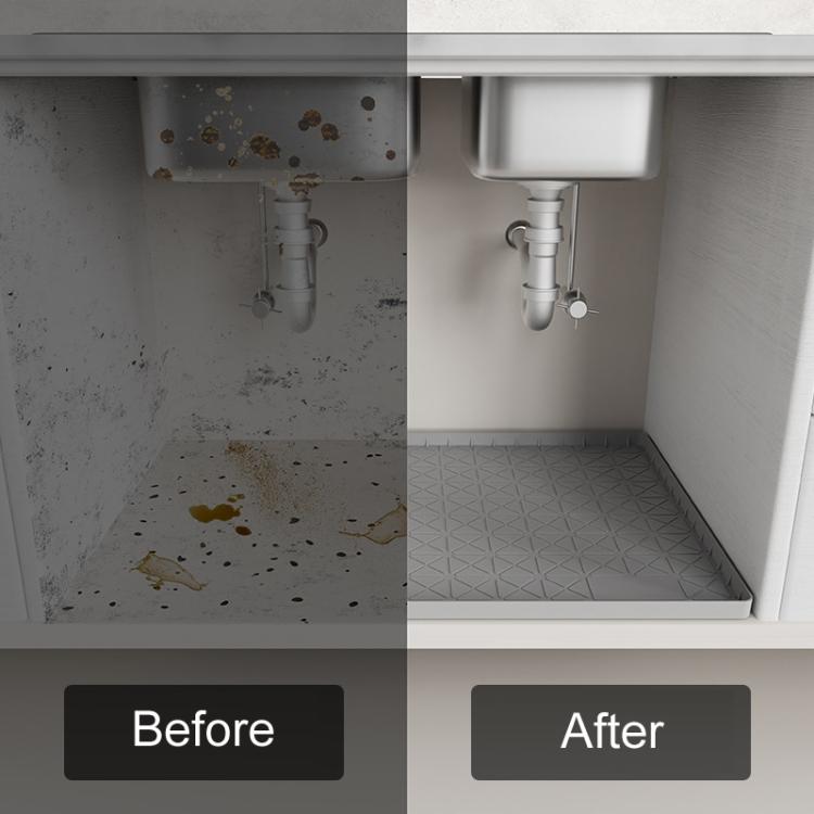 Kitchen Under Sink Waterproof Anti-Slip Anti-Grease Heat Insulation Drainage Mats, 71 x 56 x 2cm, 86 x 56 x 2.5cm