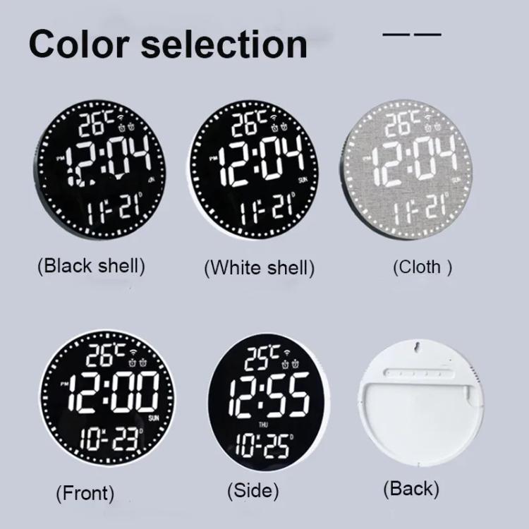 Wifi App Control LED Digital Wall Clock With RGB Light Multi-Functional Alarm Clock