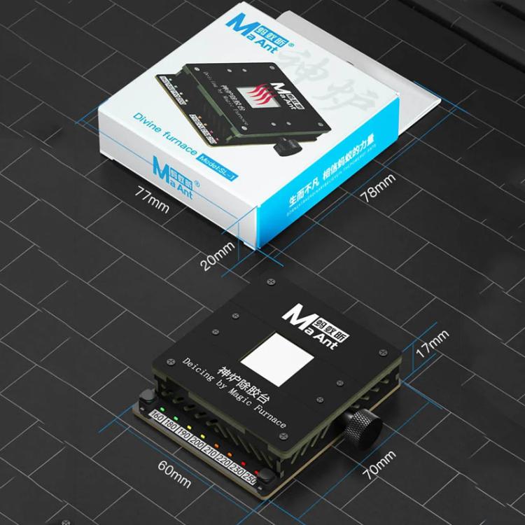 Cell Phone Fixed CPU Font IC Chip Heating Degumming Platform Repair Tool Fixture, Degumming Platform