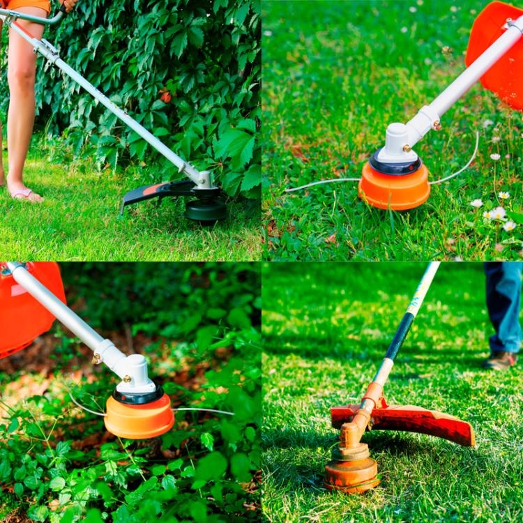 Automatic Rope Changing Mower Heads No Removal Garden Accessories, Euro Size Aluminum