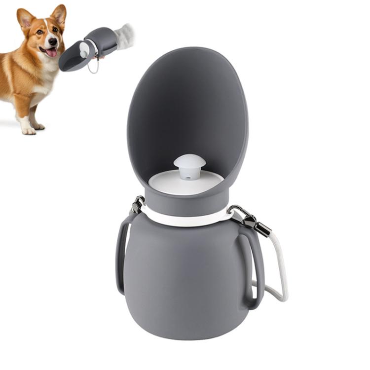 Convenient Collapsible Pet Water Bottle Outdoor Dog Walking Drinking Waterer Mug, 800ml