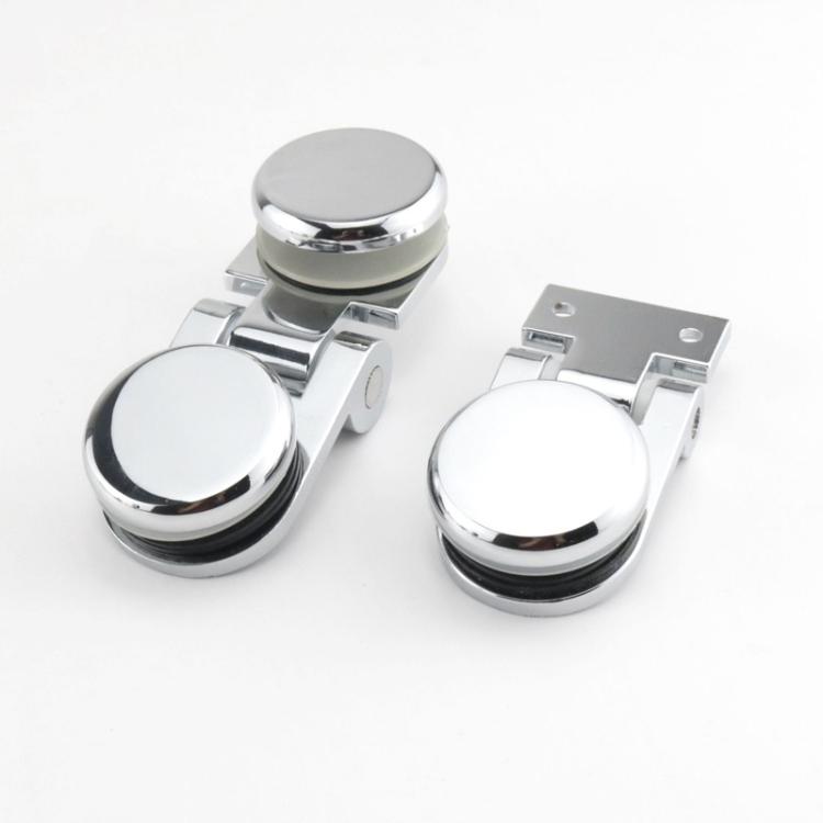 Frameless Glass Door Hinge Display Wine Cabinet 180 Degree Window Door Round Hinge, Single Side Small, Single Side Large, Bilateral Small, Bilateral Large
