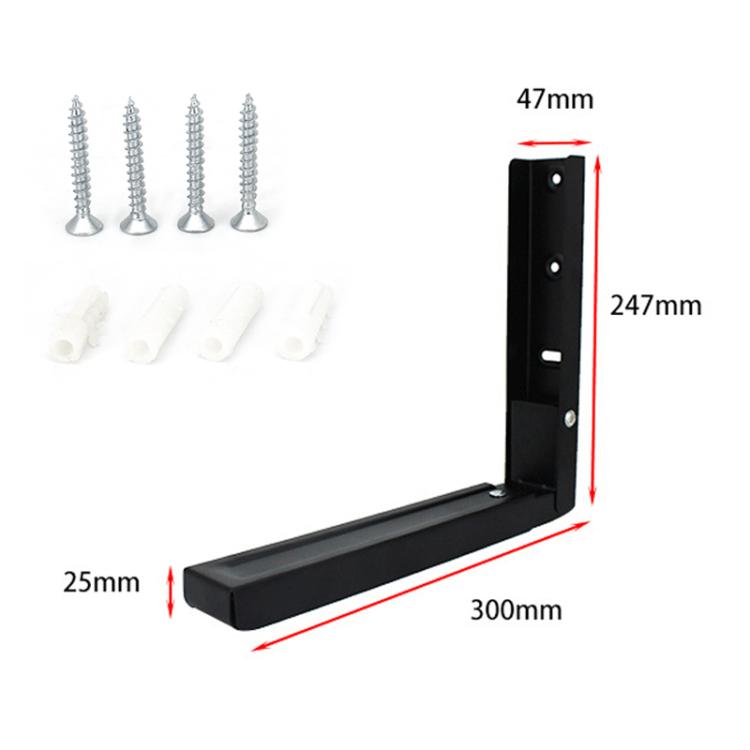 2pcs /Set Retractable Folding Microwave Oven Bracket Carbon Steel Kitchen Shelf