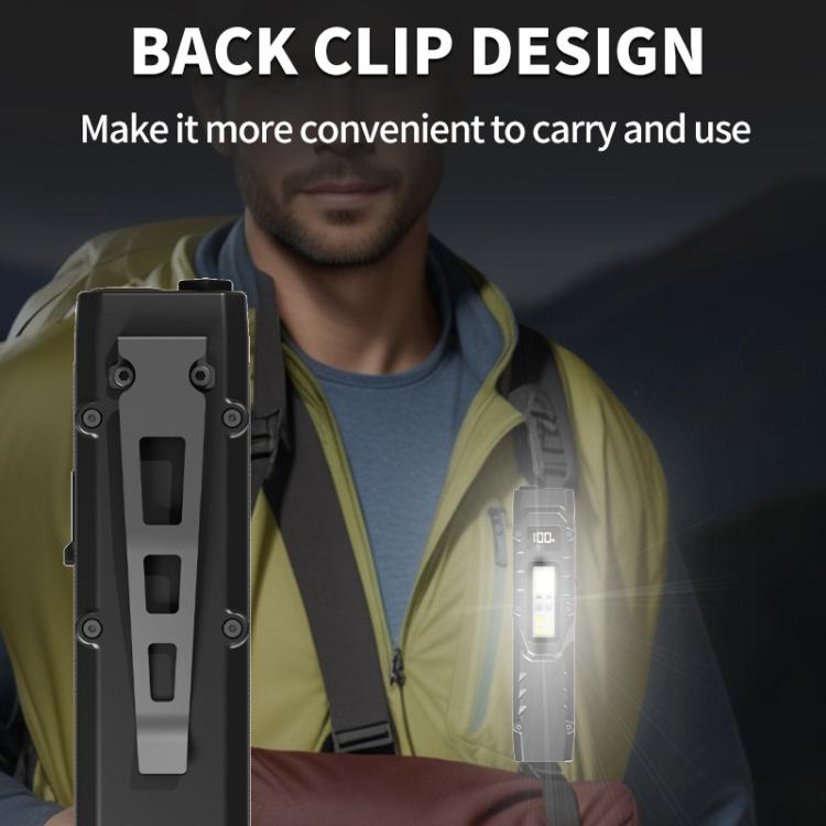 Mini Portable Self-Defense Three-Light Source Flashlight With Pen Clip