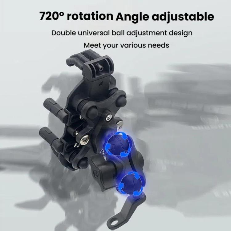 Motorcycle Rearview Mirror Mount Aluminum Alloy Shock-absorbing Mobile Phone Holder, CS-1990B1