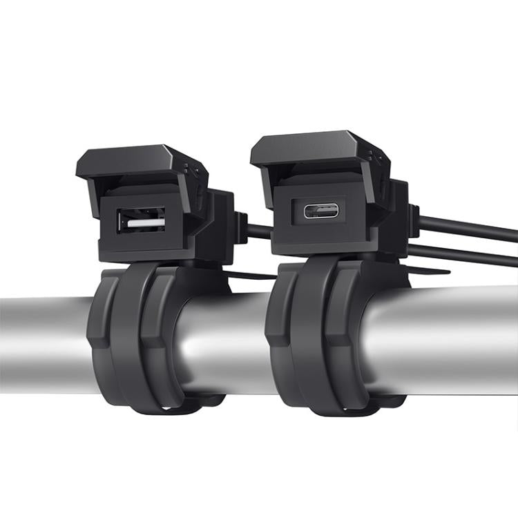 WUPP 2 in 1 QC3.0 Waterproof PD Fast Charging Motorcycle Mobile Phone USB Charger, CS-1849D1