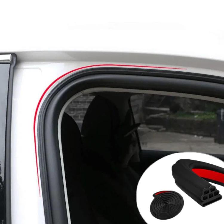 Three-layer Eight-hole Car Door Seam Waterproof Sealing Sound Insulation Strip, For Car Door 5m
