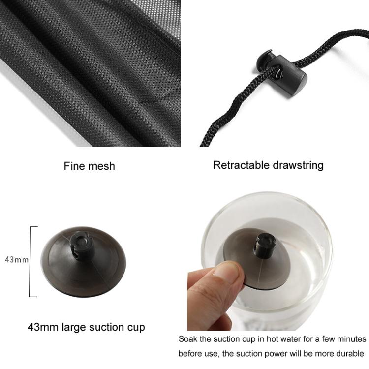 Suction Cup Car Side Window Sunshade Mesh Summer Sunshade Curtains, 1pair