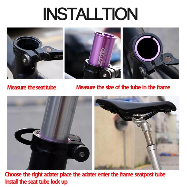 2pcs ZTTO Bicycle Seat Post Conversion Sleeve Reducer Cover, 25.4-27.2mm 001, 25.4-28.6mm 002, 27.2-28.6mm 003, 27.2-30.4mm 004, 27.2-30.8mm 005, 27.2-31.6mm 006, 27.2-33.9mm 007, 31.8-34.9mm 008, 30.9-31.6mm 009, 25.4-30.9mm 010, 25.4-31.6mm 011      ...