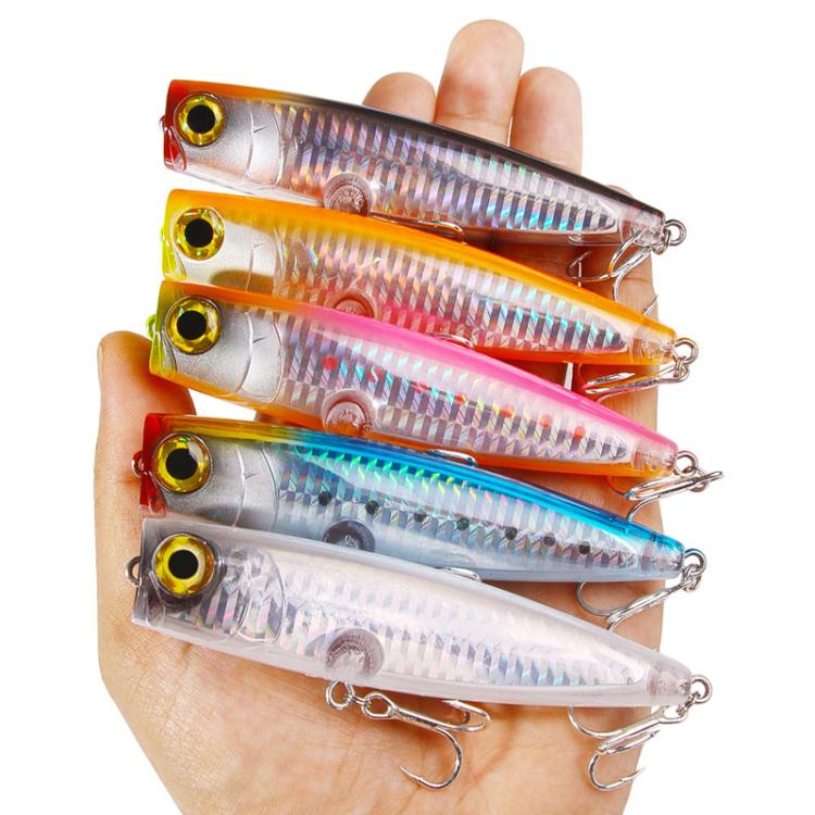 HENGJIA PO105 Surface Tethered Wave Steak 11CM 23G Bionic Lure Fake Bait, 5colors / Set